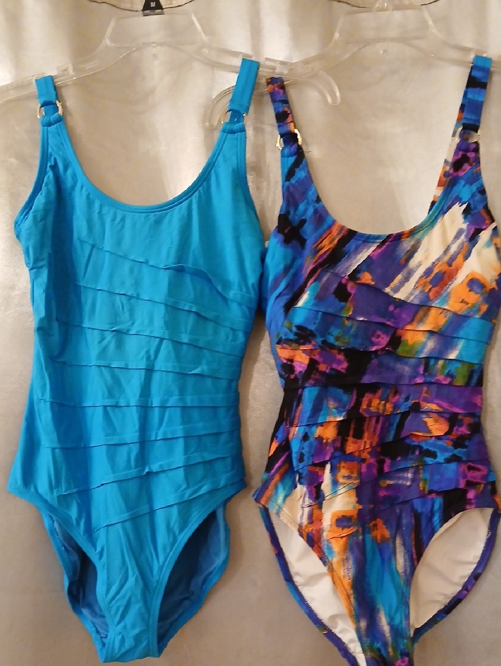 Turquoise or Multi Calvin Klein One-Piece Swimsuit Sz 6